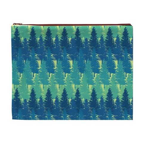 Christmas Trees Pattern Digital Paper Seamless Cosmetic Bag (XL) from ArtsNow.com Front