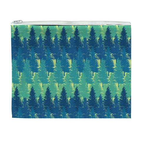 Christmas Trees Pattern Digital Paper Seamless Cosmetic Bag (XL) from ArtsNow.com Front