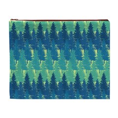 Christmas Trees Pattern Digital Paper Seamless Cosmetic Bag (XL) from ArtsNow.com Front