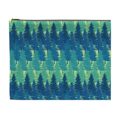 Christmas Trees Pattern Digital Paper Seamless Cosmetic Bag (XL) from ArtsNow.com Front