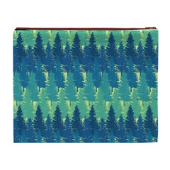 Christmas Trees Pattern Digital Paper Seamless Cosmetic Bag (XL) from ArtsNow.com Back