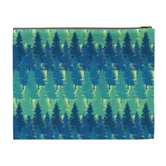 Christmas Trees Pattern Digital Paper Seamless Cosmetic Bag (XL) from ArtsNow.com Back