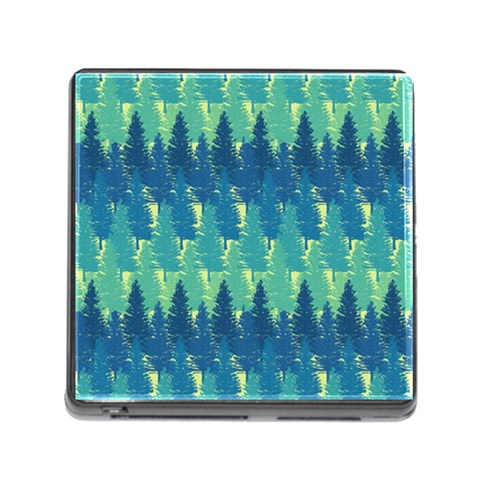 Christmas Trees Pattern Digital Paper Seamless Memory Card Reader (Square 5 Slot) from ArtsNow.com Front