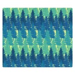 Christmas Trees Pattern Digital Paper Seamless Premium Plush Fleece Blanket (Small)