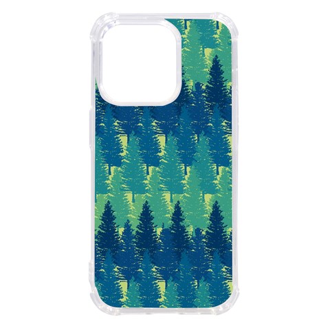 Christmas Trees Pattern Digital Paper Seamless iPhone 14 Pro TPU UV Print Case from ArtsNow.com Front