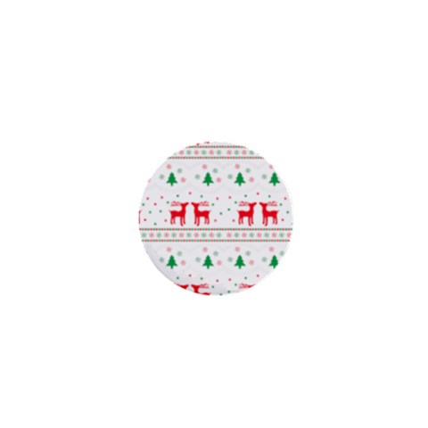 Red Green And Blue Christmas Themed Illustration 1  Mini Buttons from ArtsNow.com Front