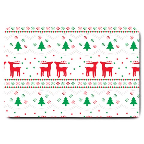 Red Green And Blue Christmas Themed Illustration Large Doormat from ArtsNow.com 30 x20  Door Mat