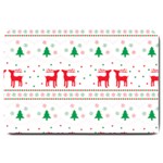 Red Green And Blue Christmas Themed Illustration Large Doormat