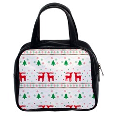 Red Green And Blue Christmas Themed Illustration Classic Handbag (Two Sides) from ArtsNow.com Front