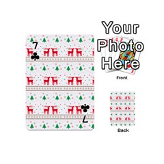 Red Green And Blue Christmas Themed Illustration Playing Cards 54 Designs (Mini) from ArtsNow.com Front - Club7