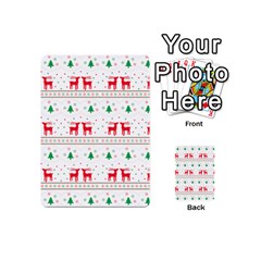 Red Green And Blue Christmas Themed Illustration Playing Cards 54 Designs (Mini) from ArtsNow.com Back