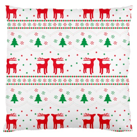 Red Green And Blue Christmas Themed Illustration Large Cushion Case (One Side) from ArtsNow.com Front