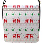 Red Green And Blue Christmas Themed Illustration Flap Closure Messenger Bag (S)