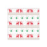 Red Green And Blue Christmas Themed Illustration Satin Bandana Scarf 22  x 22 