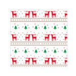 Red Green And Blue Christmas Themed Illustration Square Satin Scarf (30  x 30 )