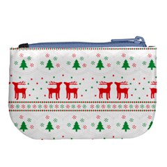 Red Green And Blue Christmas Themed Illustration Large Coin Purse from ArtsNow.com Back