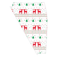 Red Green And Blue Christmas Themed Illustration Midi Wrap Pencil Skirt from ArtsNow.com Front Left