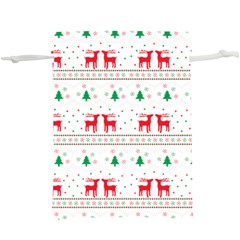 Red Green And Blue Christmas Themed Illustration Lightweight Drawstring Pouch (XL) from ArtsNow.com Front