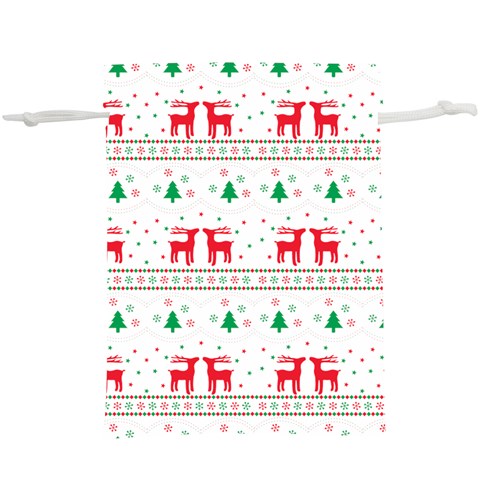 Red Green And Blue Christmas Themed Illustration Lightweight Drawstring Pouch (XL) from ArtsNow.com Back