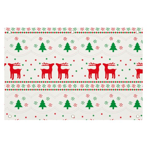 Red Green And Blue Christmas Themed Illustration Banner and Sign 6  x 4  from ArtsNow.com Front