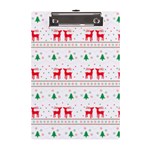 Red Green And Blue Christmas Themed Illustration A5 Acrylic Clipboard