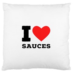 I love sauces Standard Premium Plush Fleece Cushion Case (Two Sides) from ArtsNow.com Front