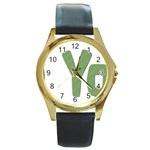 fatherday238 Round Gold Metal Watch