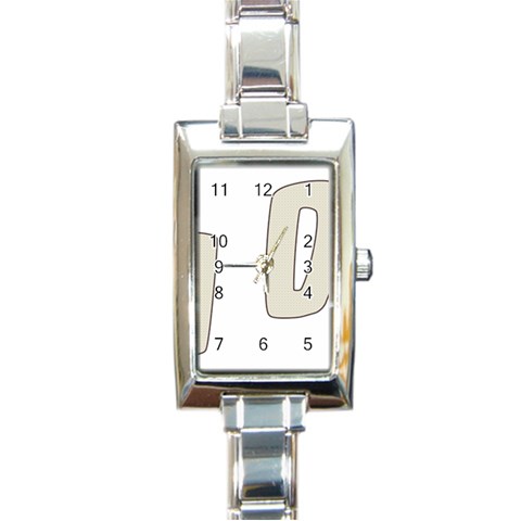 fatherday222 Rectangular Italian Charm Watch from ArtsNow.com Front