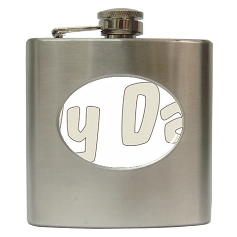 fatherday222 Hip Flask (6 oz) from ArtsNow.com Front