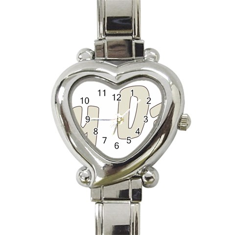 fatherday222 Heart Italian Charm Watch from ArtsNow.com Front