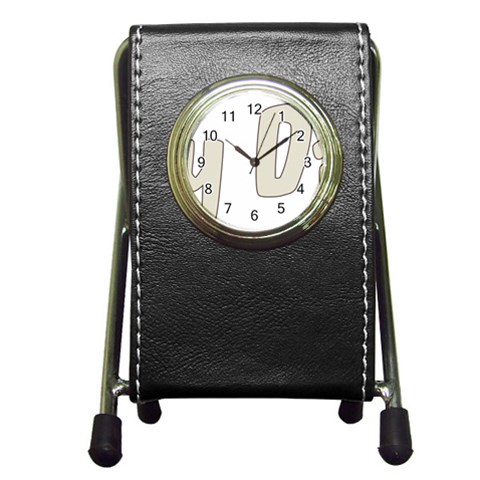 fatherday222 Pen Holder Desk Clock from ArtsNow.com Front