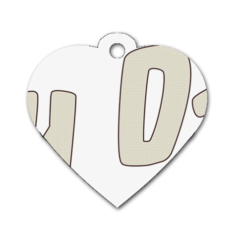 fatherday222 Dog Tag Heart (One Side) from ArtsNow.com Front