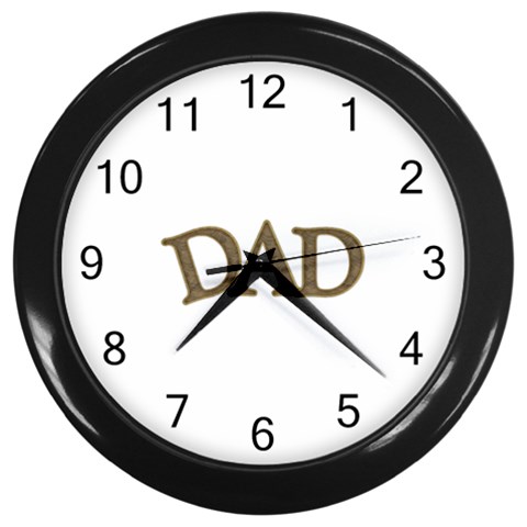 fatherday221 Wall Clock (Black) from ArtsNow.com Front