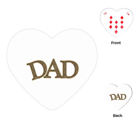 fatherday221 Playing Cards (Heart) from ArtsNow.com Front