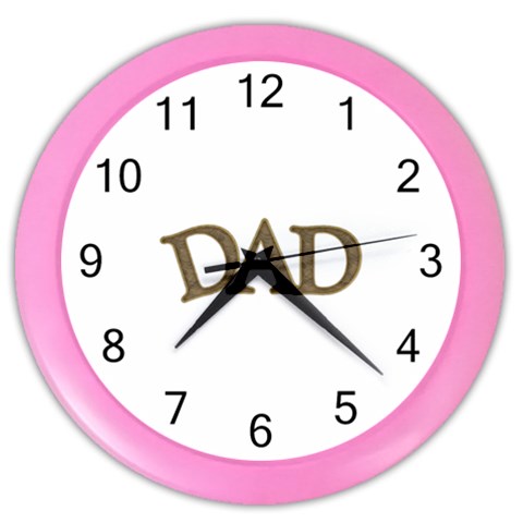 fatherday221 Color Wall Clock from ArtsNow.com Front