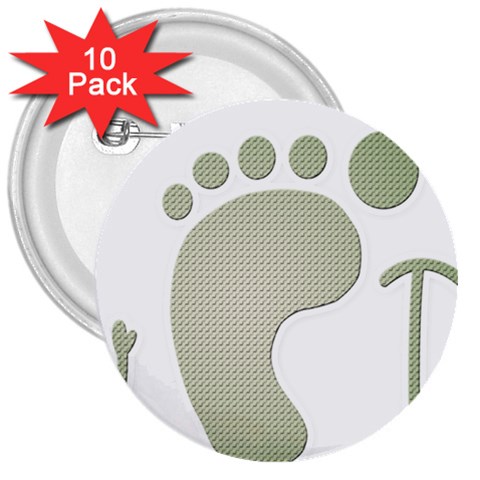 New dad 3  Button (10 pack) from ArtsNow.com Front