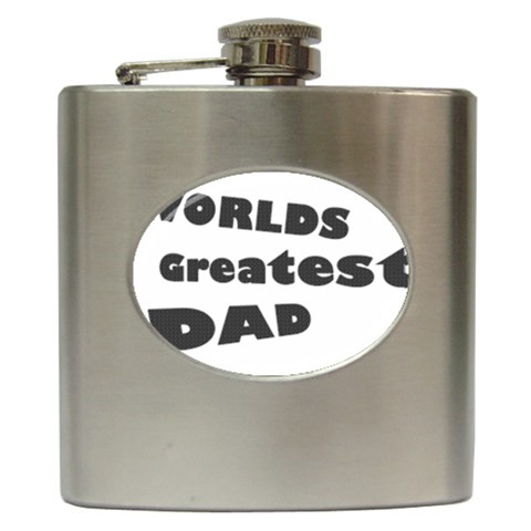 dad Hip Flask (6 oz) from ArtsNow.com Front