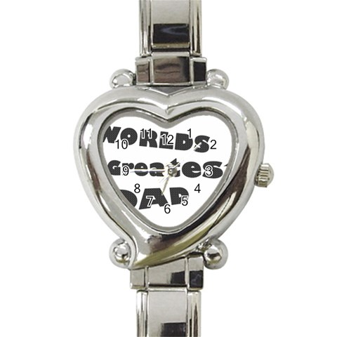 dad Heart Italian Charm Watch from ArtsNow.com Front