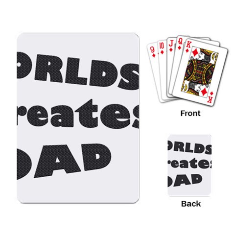 dad Playing Cards Single Design from ArtsNow.com Back