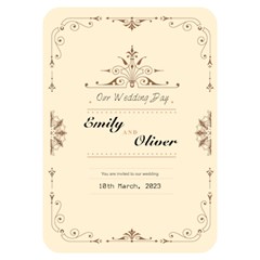 Wedding Card Design Invitation Card 5  x 7  (Rounded) from ArtsNow.com Front