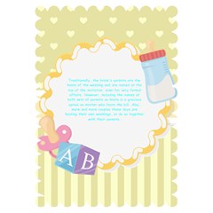 Happy Pregnant Invitation Card 5  x 7  (Scallop) from ArtsNow.com Back