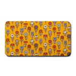 groovy background. simple blooming flowers in 1970s psychedelic hippie style. Medium Bar Mat