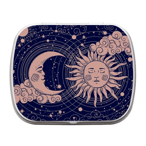 Astrology moon sun universe Small Metal Box (White) from ArtsNow.com Front