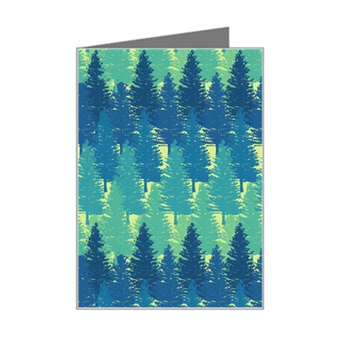 Christmas Trees Pattern Digital Paper Seamless Mini Greeting Card from ArtsNow.com Left