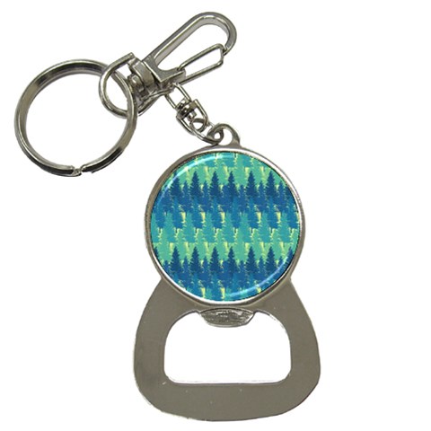 Christmas Trees Pattern Digital Paper Seamless Bottle Opener Key Chain from ArtsNow.com Front