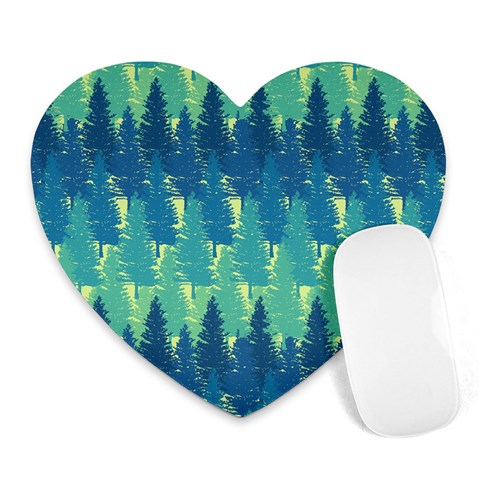 Christmas Trees Pattern Digital Paper Seamless Heart Mousepad from ArtsNow.com Front