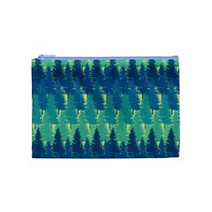 Christmas Trees Pattern Digital Paper Seamless Cosmetic Bag (Medium) from ArtsNow.com Front