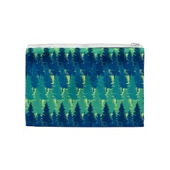 Christmas Trees Pattern Digital Paper Seamless Cosmetic Bag (Medium) from ArtsNow.com Back