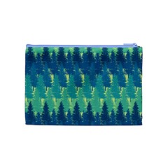 Christmas Trees Pattern Digital Paper Seamless Cosmetic Bag (Medium) from ArtsNow.com Back