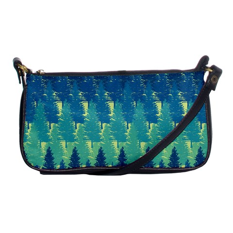 Christmas Trees Pattern Digital Paper Seamless Shoulder Clutch Bag from ArtsNow.com Front